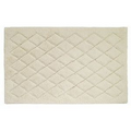 Ivory White Solid Color Bath Rug (21"x34")